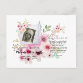 Carte postale Memorial avec Fleurs de versets de P (Devant)