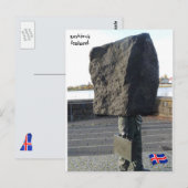 Carte Postale Mémorial Bureaucrat inconnu, Reykjavik, Islande (Devant / Derrière)