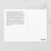 Carte Postale Mémorial d'Aleut à Unalaska (Dos)