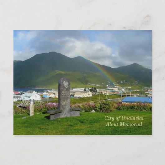 Carte Postale Mémorial d'Aleut à Unalaska (Devant)