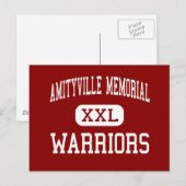 Carte Postale Mémorial d'Amityville - Guerriers - Haut - Amityvi (Devant / Derrière)