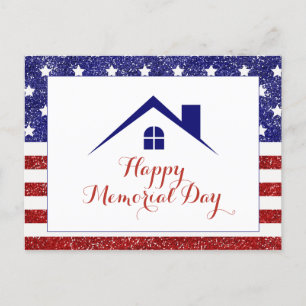 Carte Postale Memorial Day American Flag Real
