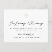 Carte Postale Mémorial de croix faux moderne noir et blanc simpl (Devant)