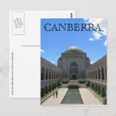 Carte Postale mémorial de guerre de Canberra (Devant / Derrière)
