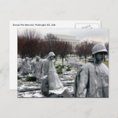 Carte Postale mémorial de la guerre de Corée (Devant / Derrière)