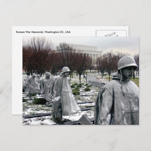 Carte Postale mémorial de la guerre de Corée (Devant / Derrière)