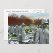 Carte Postale mémorial de la guerre de Corée (Devant / Derrière)