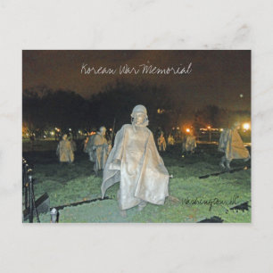 Carte Postale Mémorial de la guerre de Corée à Night Washington 