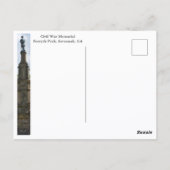 Carte Postale Mémorial de la guerre de Sécession Savannah GA pho (Dos)