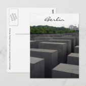 Carte Postale Mémorial de l'Holocauste de Berlin (Devant / Derrière)
