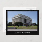 Carte Postale Mémorial de Lincoln (Devant / Derrière)