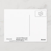 Carte Postale Mémorial de Lincoln (Dos)