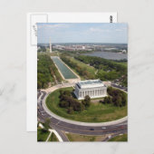 Carte Postale Mémorial de Lincoln (Devant / Derrière)