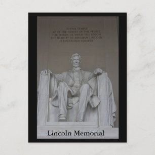 Carte Postale Mémorial de Lincoln