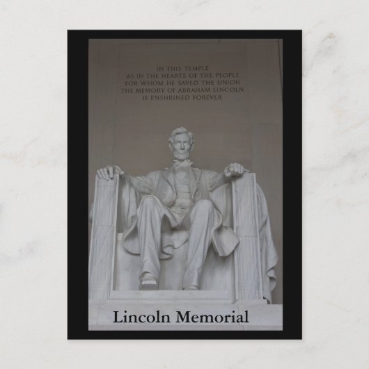Carte Postale Mémorial de Lincoln (Devant)