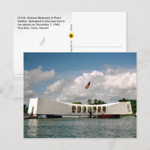Carte Postale Mémorial de l'USS Arizona, Honolulu, HI