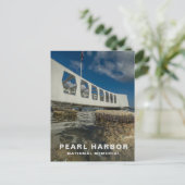 Carte Postale Mémorial de l'USS Arizona, Pearl Harbor, Hawaï (Debout devant)