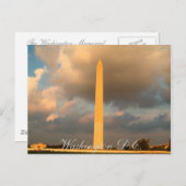 Carte Postale Memorial de Washington (Devant / Derrière)