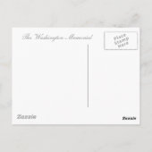 Carte Postale Memorial de Washington (Dos)