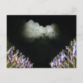Carte Postale Mémorial du mont Rushmore - éclairage du soir - (Devant)