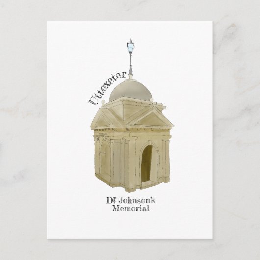 Carte Postale Mémorial d'Uttoxeter Dr Johnson (Devant)