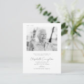 Carte Postale Mémorial Funéraire Élégant Simple Moderne Chic Pho (Debout devant)