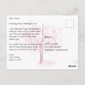 Carte Postale Mémorial Jefferson de Washington DC avec cerisier  (Dos)