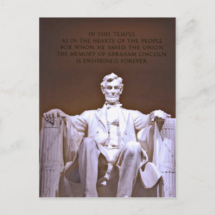 Carte Postale Mémorial Lincoln n° 1