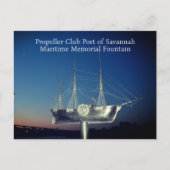 Carte Postale Mémorial maritime Savannah GA photographique (Devant)