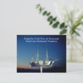 Carte Postale Mémorial maritime Savannah GA photographique (Debout devant)