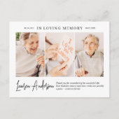 Carte Postale Mémorial Moderne Simple 3 Photos En Mémoire Affect (Devant)