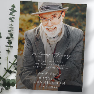 Carte Postale Mémorial moderne simple en mémoire d'amour photo