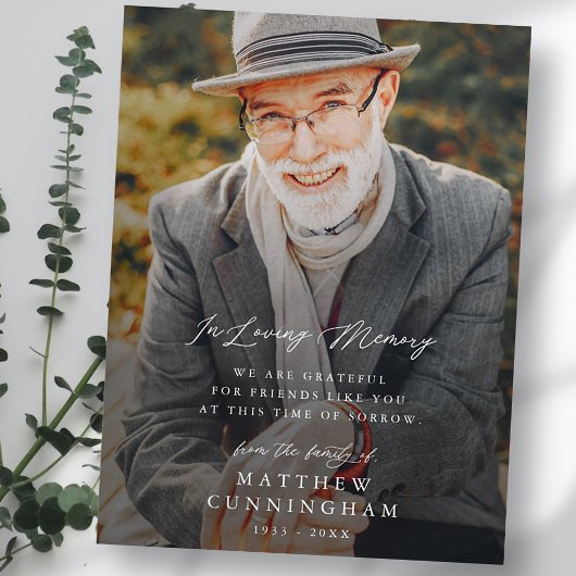 Carte Postale Mémorial Moderne Simple En Mémoire Photo