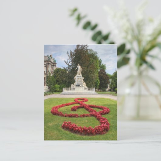 Carte Postale Mémorial Mozart à Burggarten Vienne Autriche (Debout devant)