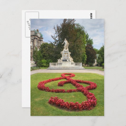 Carte Postale Mémorial Mozart à Burggarten Vienne Autriche (Devant / Derrière)