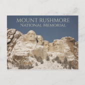 Carte Postale Mémorial national du mont Rushmore, neige hivernal (Devant)