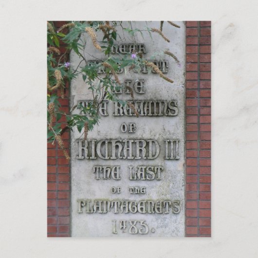 Carte Postale Mémorial Richard III à Leicester, Angleterre (Devant)
