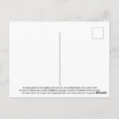 Carte Postale Mémorial Uttoxeter Dr Johnson (Dos)