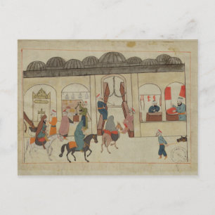 Carte Postale Memorie Turchesche' représentant le marché dans