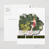 Carte Postale Memphis Belle Pin Up (Devant / Derrière)