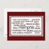 Carte Postale Memphis dans le brun (Devant / Derrière)