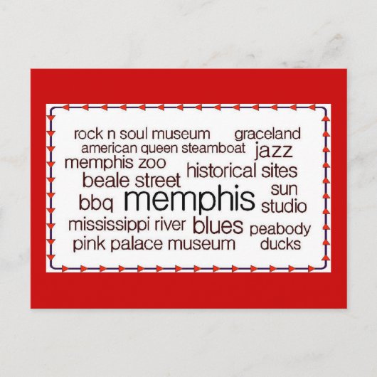 Carte Postale Memphis en Brown (Devant)