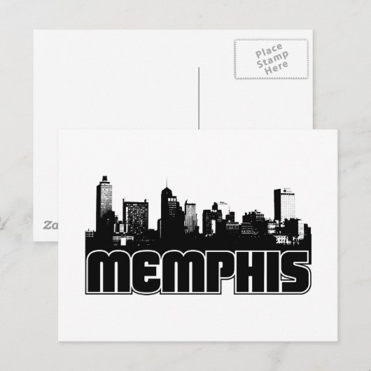 Carte Postale Memphis Skyline (Devant / Derrière)