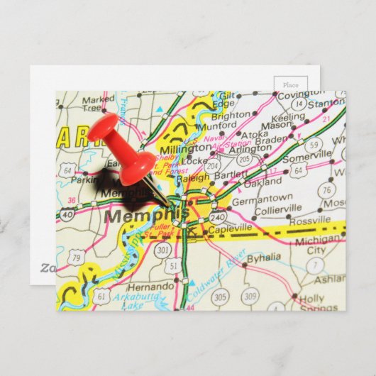 Carte Postale Memphis, Tennessee (Devant / Derrière)