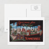 Carte Postale Memphis, Tennessee - Scènes de grandes lettres (Devant / Derrière)