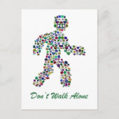 Carte Postale Men in Motion - Gemstone Walking Figure Design (Devant)
