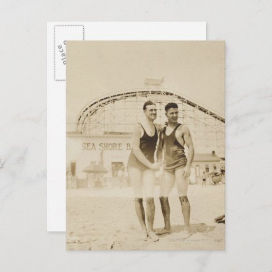 Carte Postale Men Standing (Devant / Derrière)