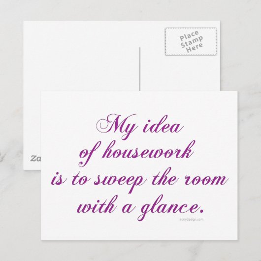 Carte Postale Ménage (Devant / Derrière)