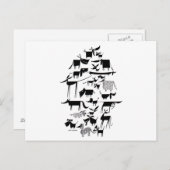 Carte Postale Ménagerie de chiens (Devant / Derrière)