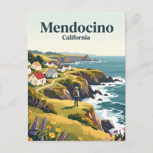 Carte Postale Mendocino California (Devant)
